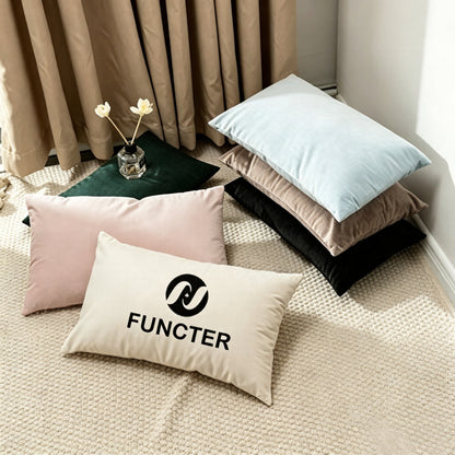 Plush Polyfill Lumbar Pillow W/ Pillowcase 18" x 10"