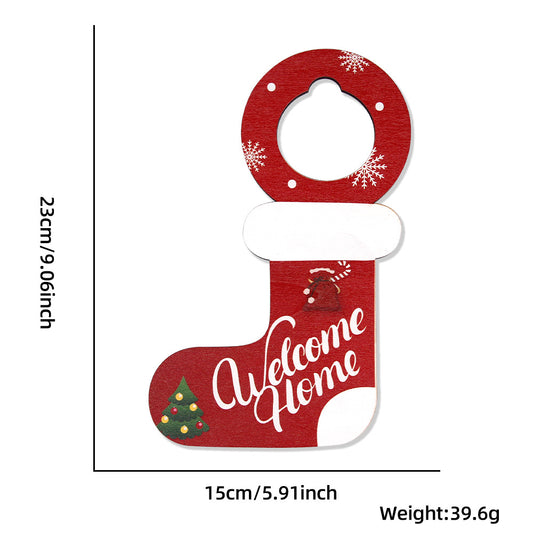 Christmas Wooden Material Door Hanger Sign