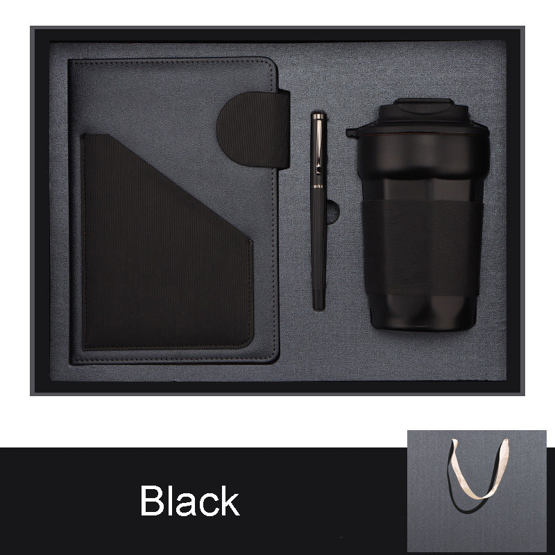 A5 PU Leather-Bound Business Notebook Writing Journal Executive Notebook Gift Set