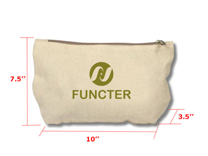 Custom Heavy-Duty 12 oz. Cotton Canvas Zipper Bags Cosmetic Bag Make Up Bags