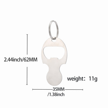 2" 1 Meta Shopping Trolley Coin Keychain Opener