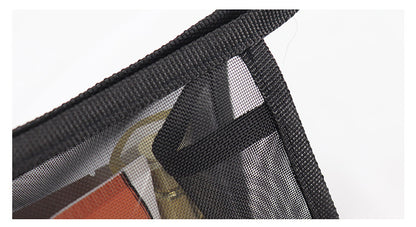 Waterproof Translucent Toiletry Pouch Bag Zipper Mesh Makeup Bag(Medium)