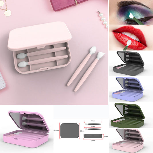 ReusableSilicon Swabs with Travel Case - Washable - Removing Makeup