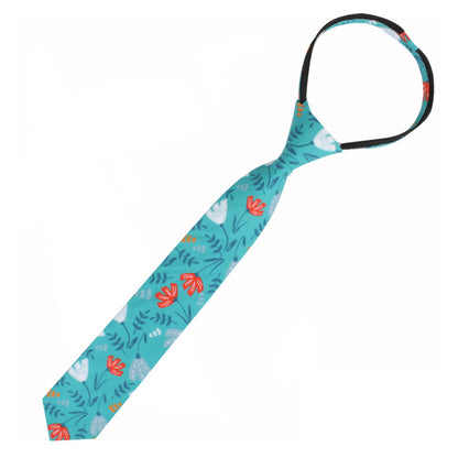 Custom Adjustable Pre-tied Polyester Silk Necktie for Lady