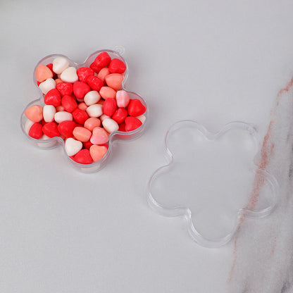 Flower Shaped Acrylic Fillable Ornaments DIY Christmas Ball
