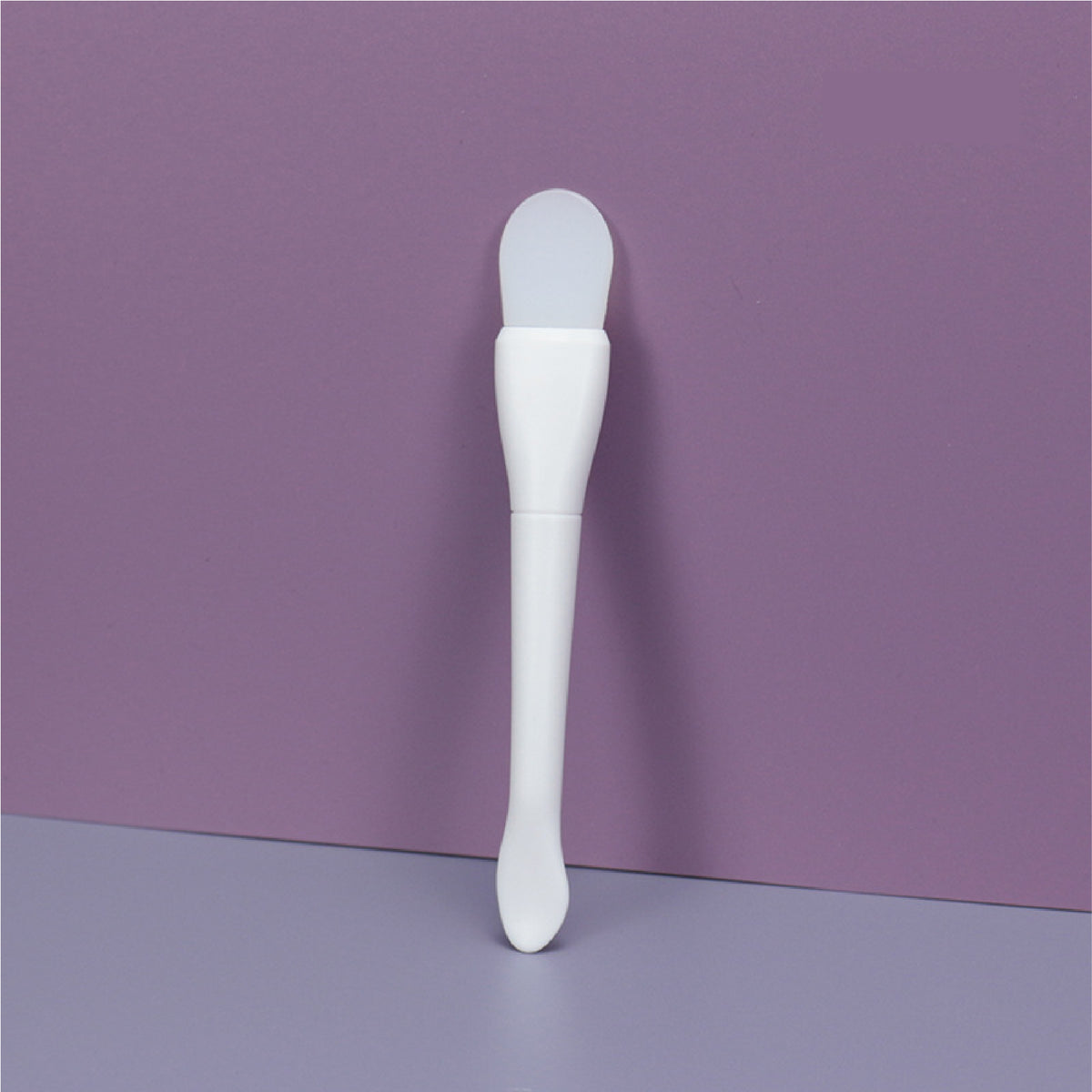 Plastic Handle Silicone Face Mask Oval Shape Brush for Mud, Clay, Mixed Mask Skin Care Tool