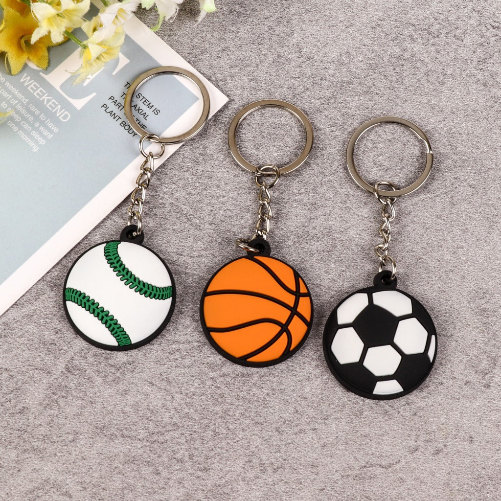 Custom 3D Raised Shaped Soft Touch PVC Keychain - Two Sides Printing