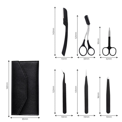 6 pcs Professional Eyebrow Kit Eyebrow Grooming Set