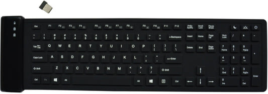 108 Keys Portable 2.4G Wireless Silicone Keyboard