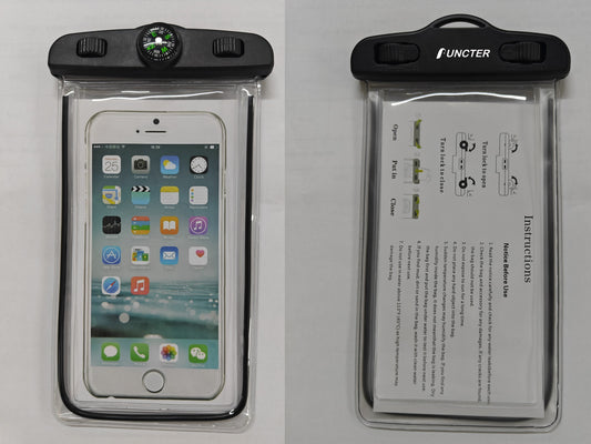 6.5" Waterproof Smart Phone Bag w/Luminous Function & Compass