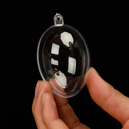 2.36" Egg Shaped Acrylic Fillable Ornaments DIY Christmas Ball