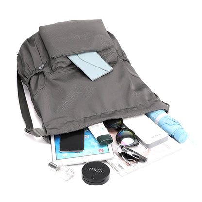 Waterproof Oxford Drawstring Backpack Sports Gym Bag-Size L