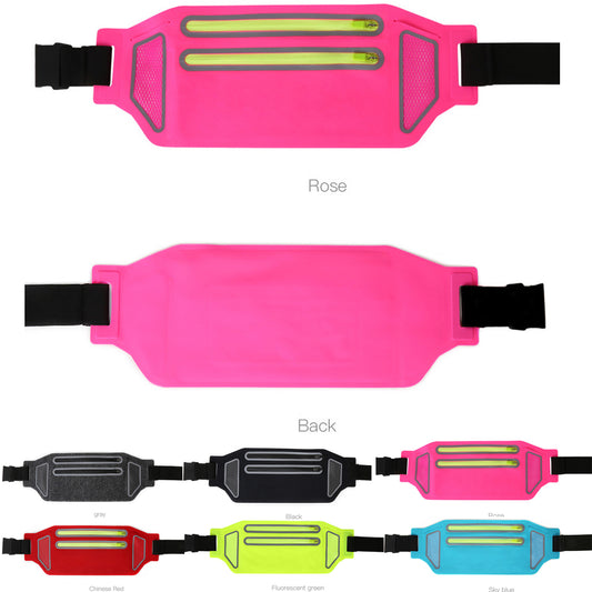 Two Zippers Reflection Running Belt