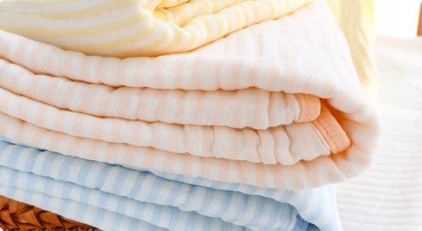 Soft 6-Layer Wash Cloths Muslin Towel Baby Bath Towel Burp Cloths Baby Toddler Blanket 43"x 43"