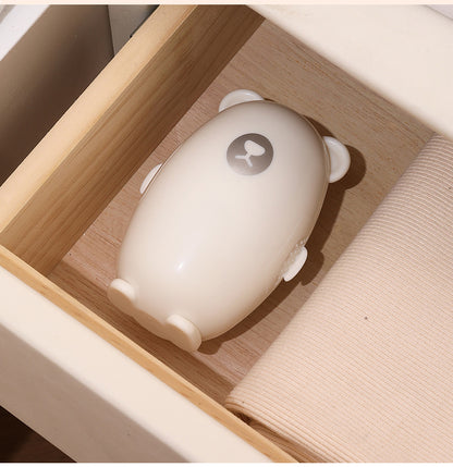 Mini Travel Size Bear Shaped Portable Lint Roller Washable Sticky Roller for Clothes Pet Hair