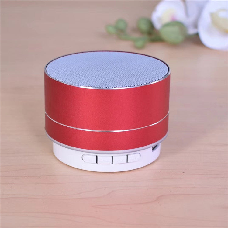 Round Auminum TF Card LED Radio Wireless Speaker