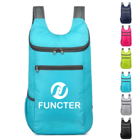 Lightweight Foldable Backpack | Water-Resistant Polyester Travel Daypack With U-Opening
