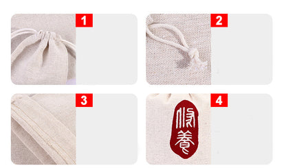 Custom 5.9" X 7.9" 8 Oz Flat Top Linen Cloth Drawstring Bags Jewelry Wedding Candy Gift Bags
