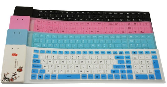 109 Keys Portable Wireless Silicone Keyboard