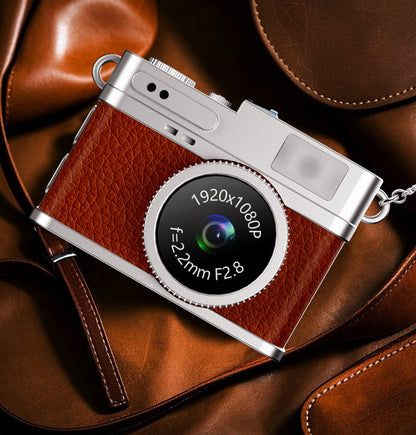 Retro Mini Thumb Digital Camera Pendant Backpack Keychain Charm Take Photos with 8GB TF Card