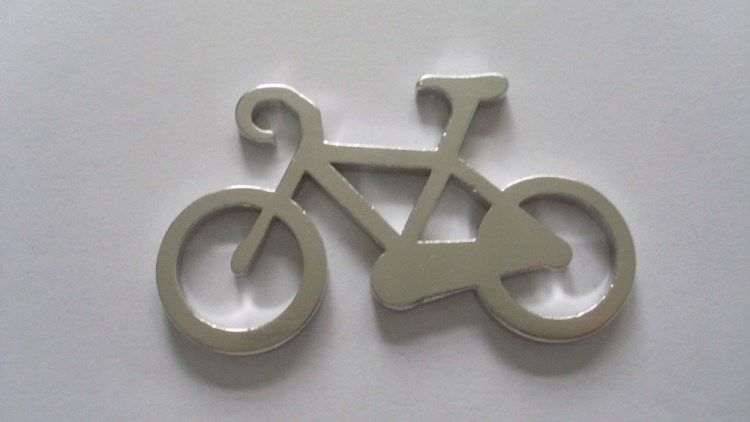 Bicycle Shaped Aluminum Bottle Opener Key Tag