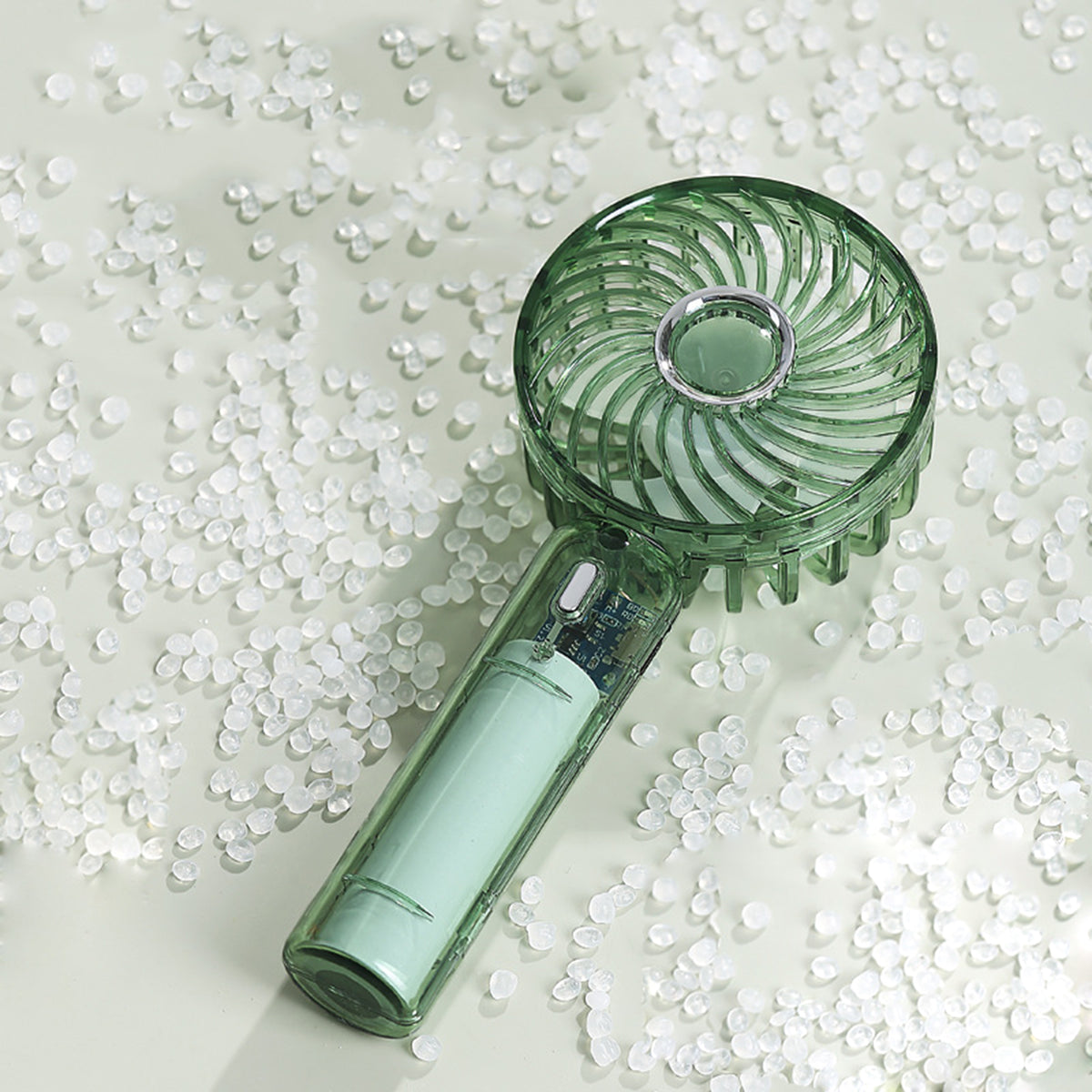 Portable Transparent Handheld Fan Rechargeable Pocket Fan