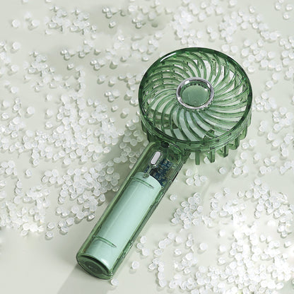 Portable Transparent Handheld Fan Rechargeable Pocket Fan