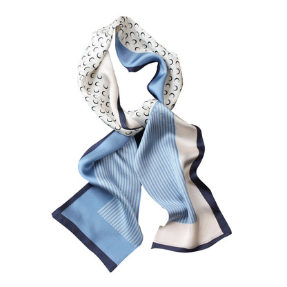 Custom 5.9" x 57" 100% Silk Long Scarf Double Sides Silk Purse Scarf