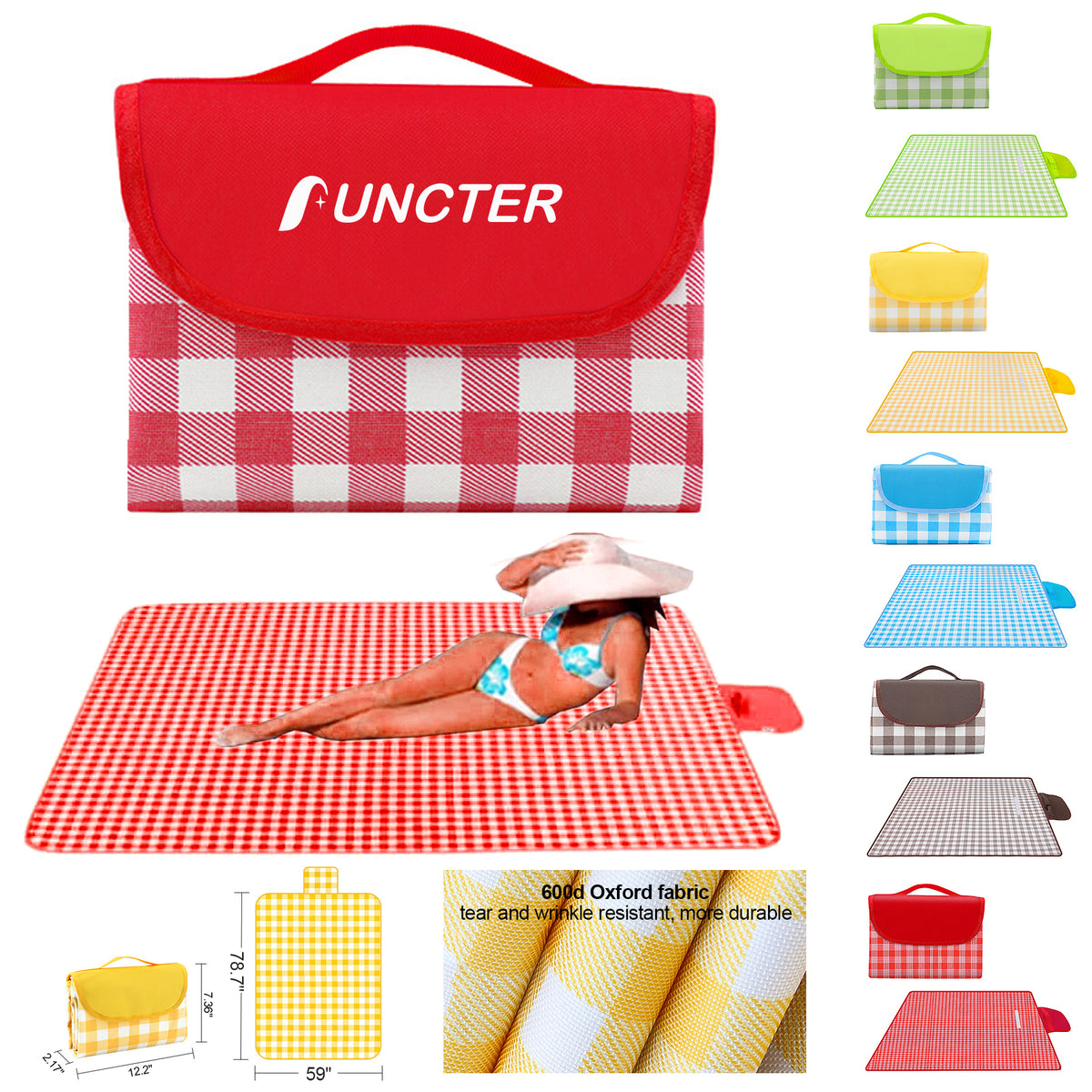 59 x78.7" Picnic Mat Waterproof Foldable Camping Blankets
