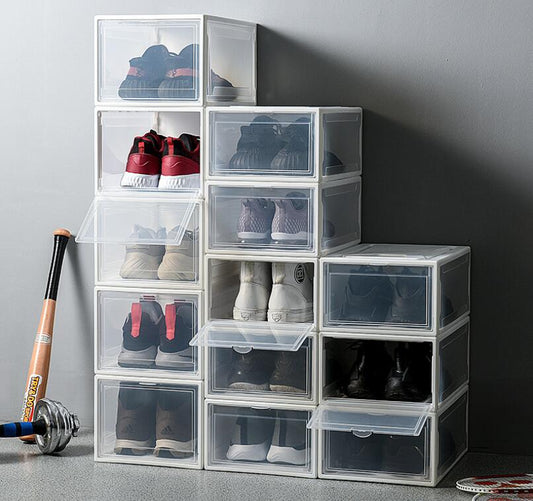 Stackable Drop Front Shoe Boxes