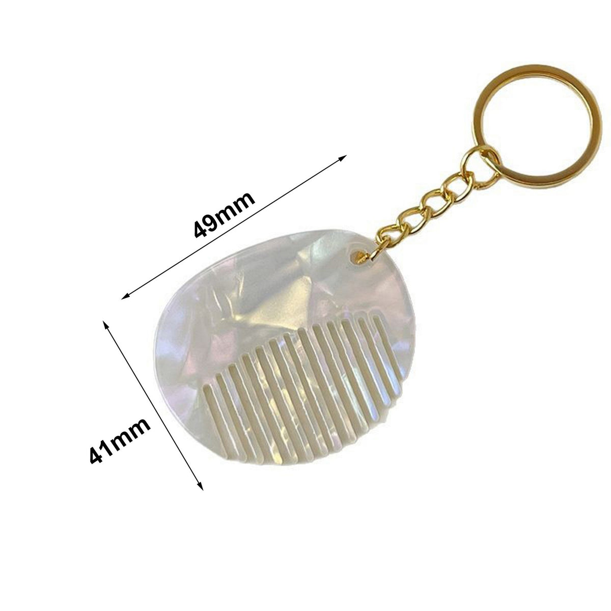 Acetate Mini Comb Keychain Portable Small Comb Pendant