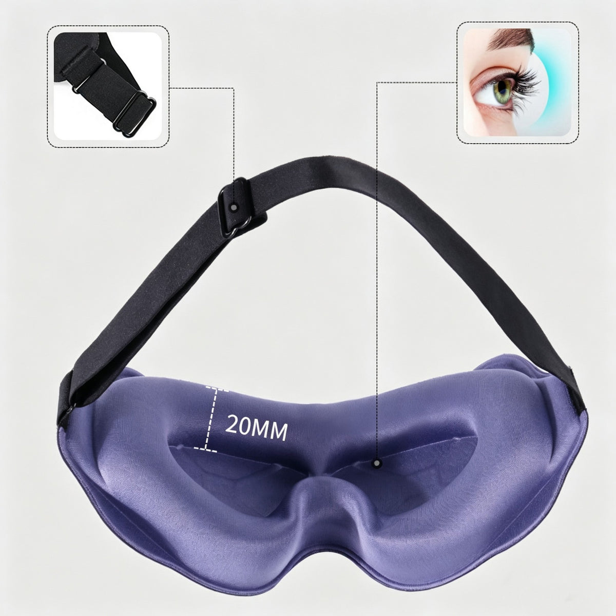 3D Weighted Eye Mask Blocking Lights Sleeping Mask