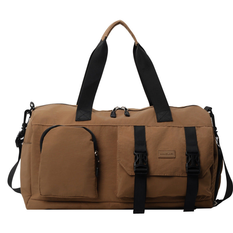 Travel Duffel Bag Sport Gym Bag Polyester Tote Bag Swimming Bag with Shoe Pouch&Wet Pocket