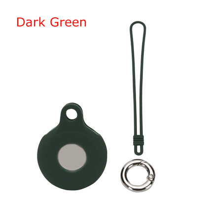 Circular Silicone KeyTag Tracker Case Access Card Sleeve Anti-Lost Protector Holder W/Silicone Strap