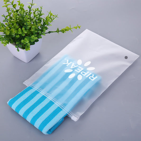 5.9 x 9.9" Matte Frosted Storage Bag Waterproof Zip-Lock Seal Storage Bag Makeup Packing Pouch