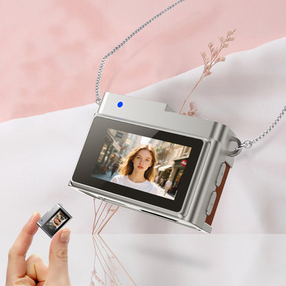 Retro Mini Thumb Digital Camera Pendant Backpack Keychain Charm Take Photos with 8GB TF Card