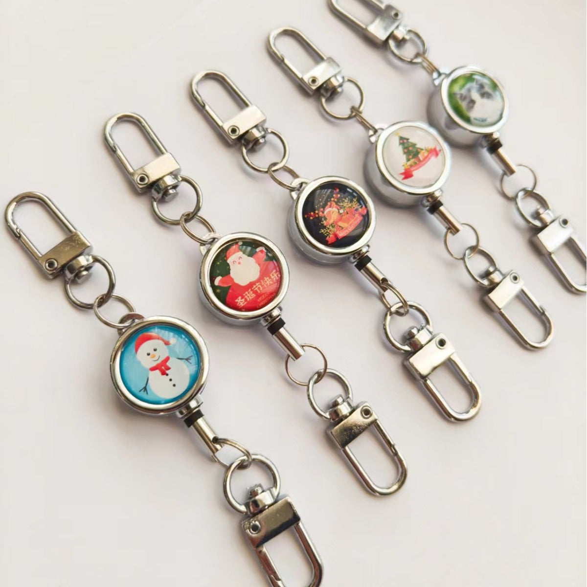 Metal Retractable Pull Badge ID Badge Carabiner
