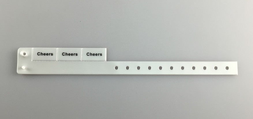 PVC Disposable Identification Bracelet W/ 3 Detachable 'Coupons'