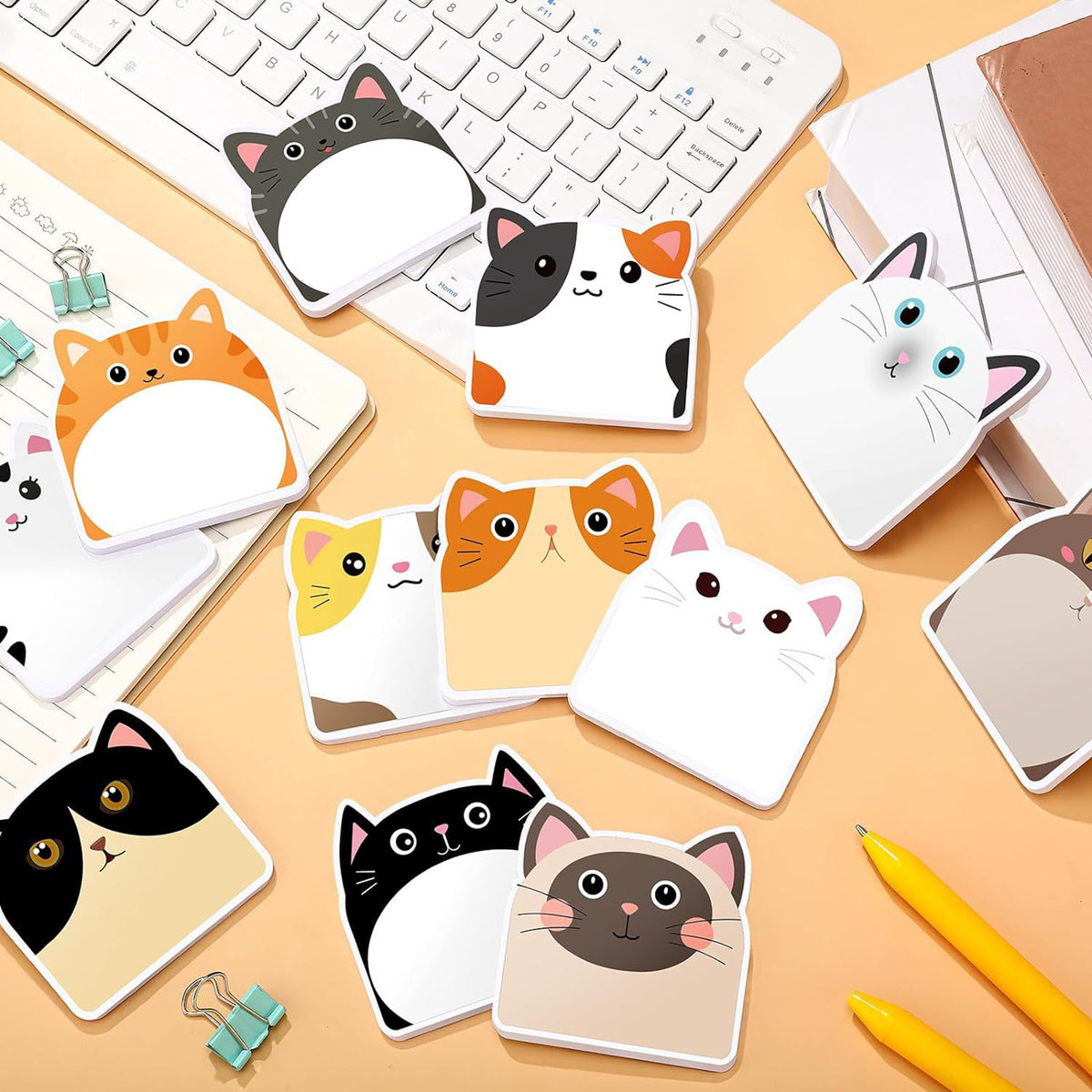Custom 30 Sheets Adhesive Cute Cat Memo Pad