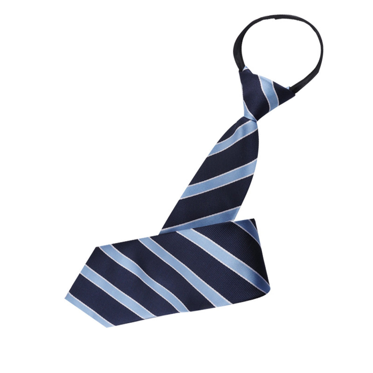 Custom Adult Adjustable Easy Zipper Jacquard Polyester Silk Necktie