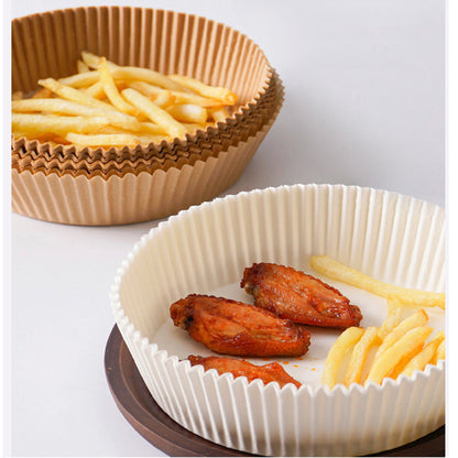 6.3" Round Air Fryer Disposable Paper Liners - 50 Pcs / Box