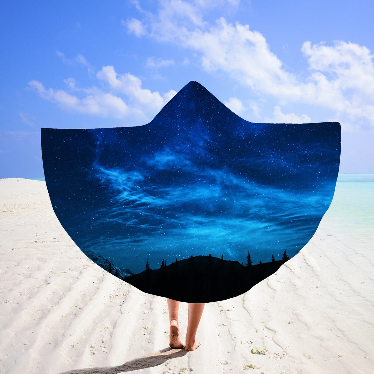 51 x 39.4" Hooded Beach Towel Surf Poncho#3