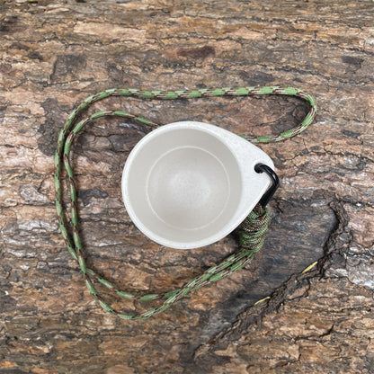 3 oz Coffee Mug Camping Mug Travel Tumbler Cup W/ Paracord Handle Drawstring