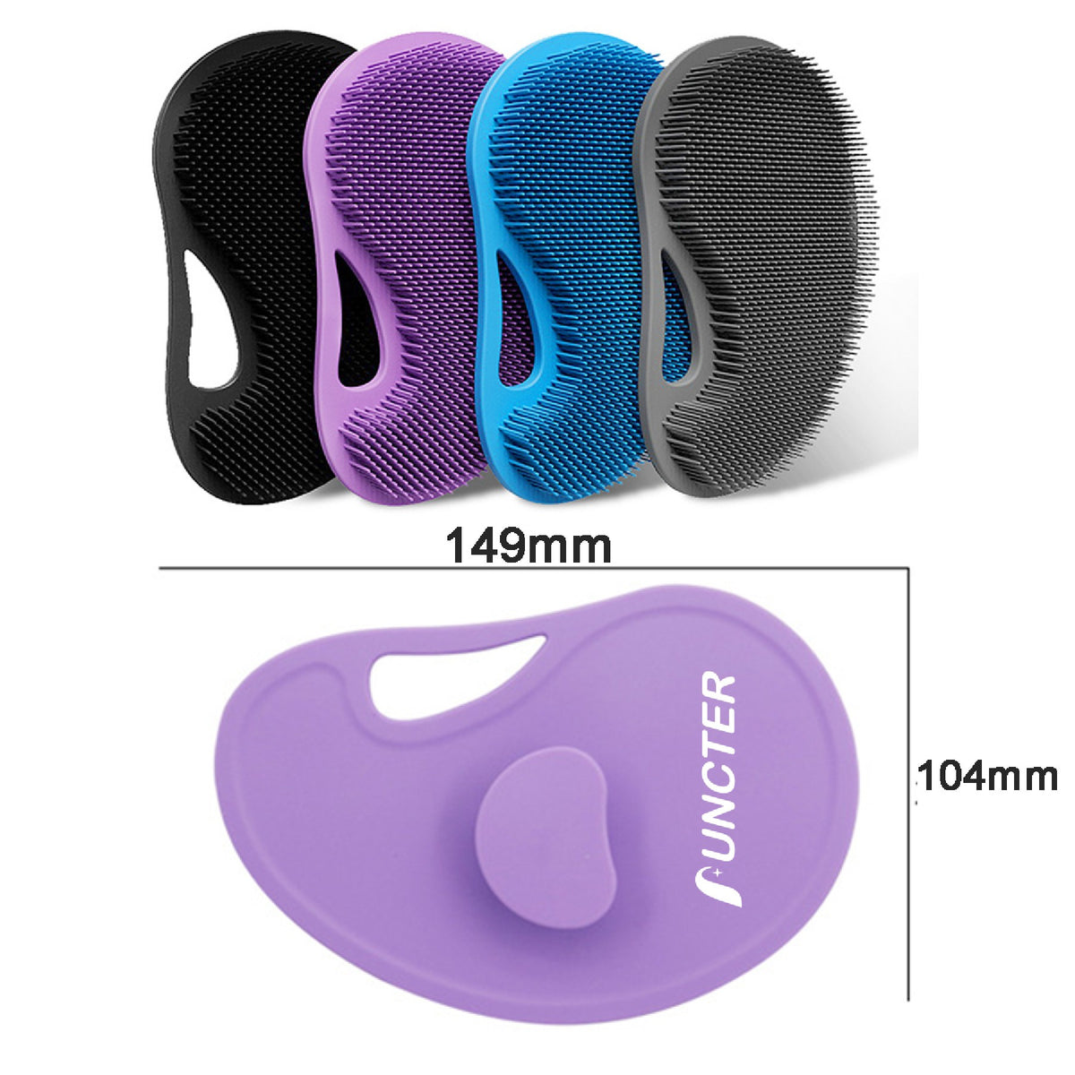 Oval Silicone Body Scrubber Shower Brush Body Exfoliator Body Cleansing with sucker