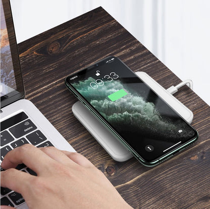 15W Square Wireless Charger Fast Charging Pad W/Phone Stand (NO AC Adapter)