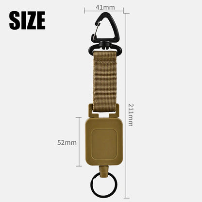 Outdoor Metal Badge Reels Retractable Keychain
