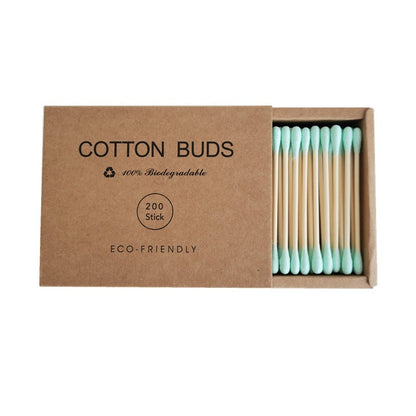 200pcs Biodegradable Bamboo Cotton Swabs Q-tip Cotton Buds(Drawer Type Package)