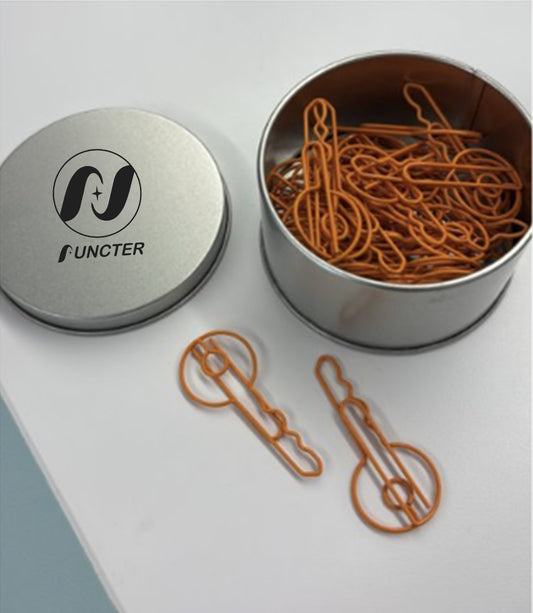 Key Shaped Metal Clips Paper Clips Tin