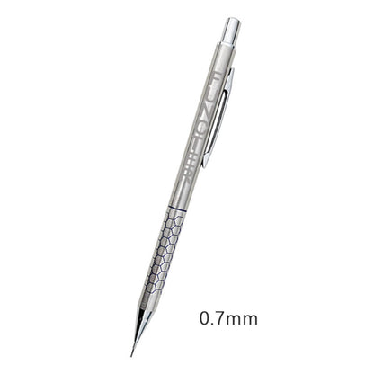 Stainless Steel Net Pattern Surface Mechanical Pencil 0.7 mm Pencil Lead