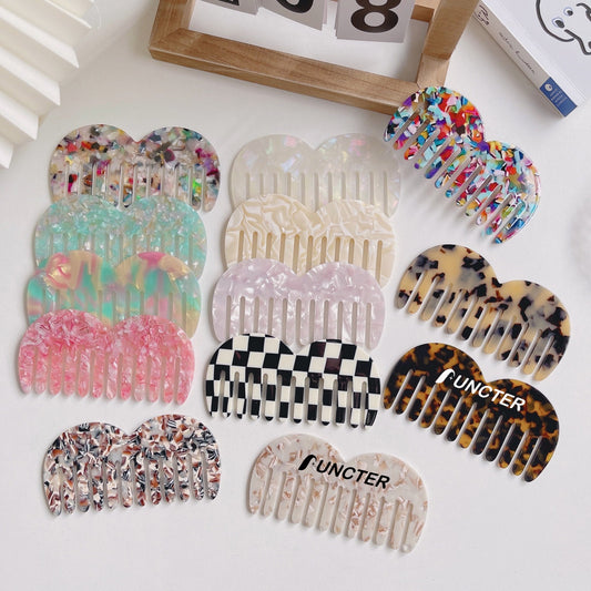 PortableBeard-Shaped Acetate Wide-Tooth Comb Hair Comb